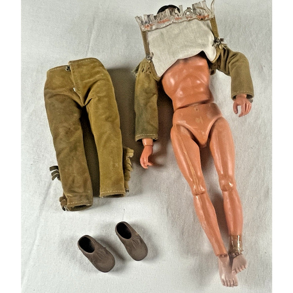 Tonto Lone Ranger Vtg 1973 Gabriel Action Figure Native American Doll w/ Clothes - Picture 4 of 10